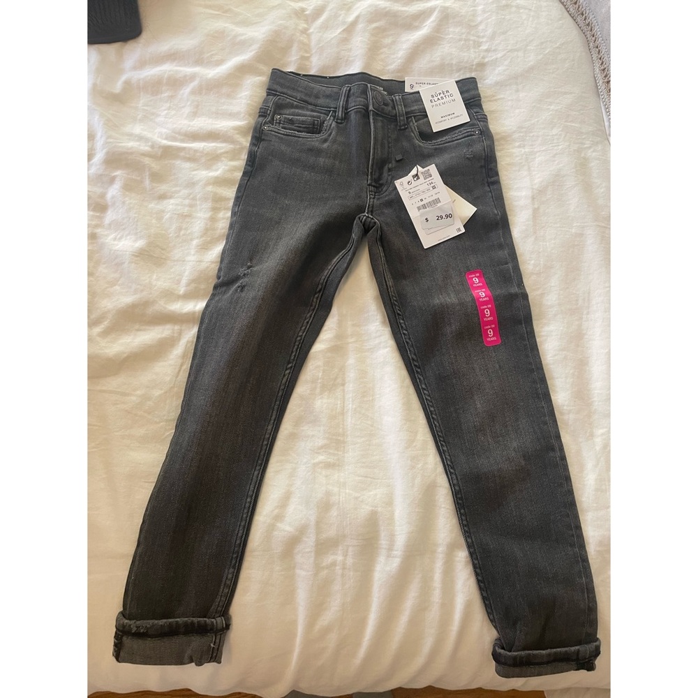 NWT: Zara super elastic black jeans / denim for kids age 9